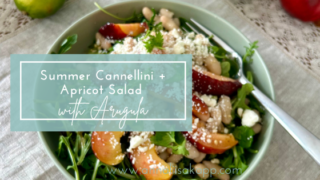 Summer Cannellini Bean and Apricot Salad with Arugula ft. Eversio Wellness Functional Mushrooms