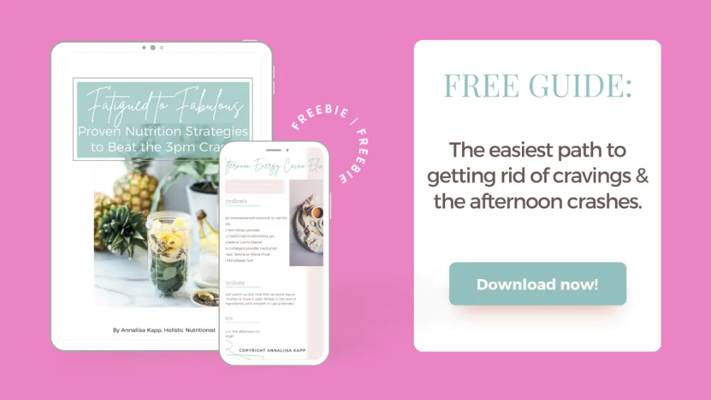 Free nutrition guide with simple strategies to beat the 3pm energy crash